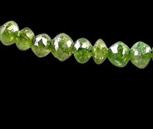 Load image into Gallery viewer, Diamonds 1.38cts Faceted Parrot Green Beads | 3X2mm to 2x2mm | 8 Beads |
