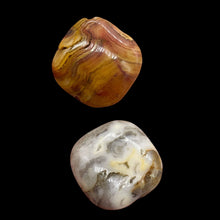 Load image into Gallery viewer, Two Beads of Wild Crazy Lace Agate Square Coin Beads 9225
