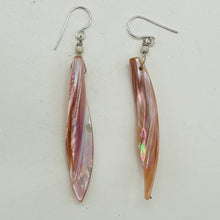 Load image into Gallery viewer, Designer Pink Mussel Shell Sterling Silver Earrings | 2 1/2&quot;Long |
