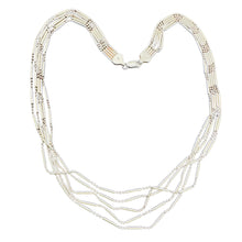 Load image into Gallery viewer, Italian Sterling Silver 5 Strand Waterfall Chain 20" Necklace | 7.2mm Wide |

