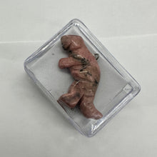 Load image into Gallery viewer, Rhodonite Tyrannosaurus Rex Dinosaur Pendant Necklace | 3/4&#39; Long | Pink White |
