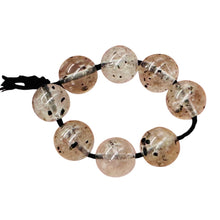 Load image into Gallery viewer, Tourmalinated Quartz Bead Parcel |7mm | 2 1/4&quot; Long | Clear, Black | 8 Beads |
