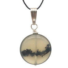 Load image into Gallery viewer, Gemmy Dendritic 20mm Opal Sterling Silver Pendant 503192B
