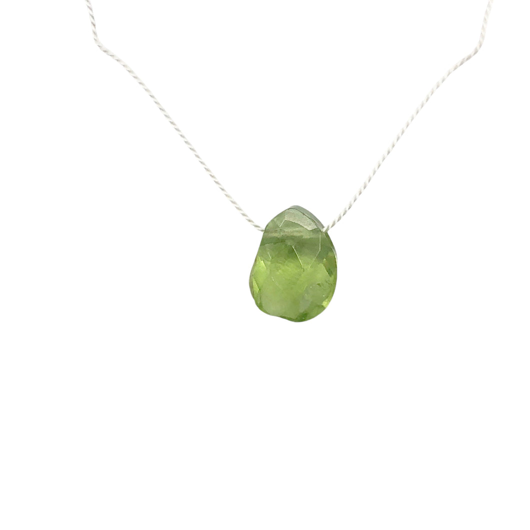 Peridot Faceted Briolette Bead | 1.6 cts | 8x6x4mm | Green | 1 bead |