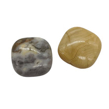 Load image into Gallery viewer, Two Beads of Wild Crazy Lace Agate Square Coin Beads 9225
