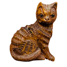 Load image into Gallery viewer, Kitty Cat Signed Sitting Pose Boxwood Carving | 1 Netsuke |
