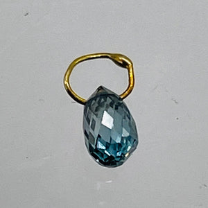 0.25cts Blue Diamond Brio 18K Gold Pendant Bead 5868AB