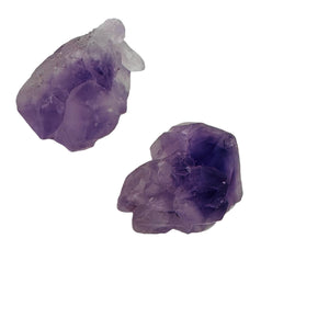 Amethyst Natural Crystals Parcel | 26x19x19 and 26x17x17mm | Purple | 2 Beads |