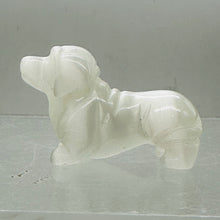Load image into Gallery viewer, Dachhound Puppy Dog Carved Statue | 1 Figurine | | 40x17x25mm | Clear, White
