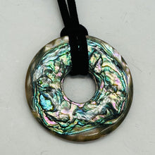 Load image into Gallery viewer, AAA Natural Abalone Pi Circle Pendant Necklace | 1.5" (Abalone Disc) |
