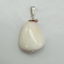 Load image into Gallery viewer, Queen Conch Shell Pendant Creamy Pink White Pear Shape 2" Caribbean
