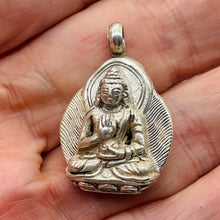 Load image into Gallery viewer, Sitting Sterling Silver Buddha Pendant | 1 1/4&quot; Long | Silver | 1 Charm |
