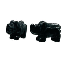Load image into Gallery viewer, Sturdy 2 Carved Hematite Rhinosceros Beads 9275HM | 20x13x8mm | Silver black

