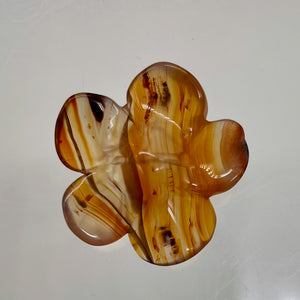 Plumeria! Carved Carnelian Hawaiian Flower Bead | Orange | 25x6mm | 1 Bead |