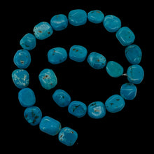 Load image into Gallery viewer, Natural Turquoise Flat, Smooth Nuggety Bead Strand 109352
