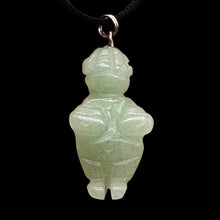 Load image into Gallery viewer, Aventurine Stone Goddess of Willendorf Pendant Necklace | 3/4&#39; Long | Green |
