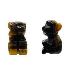 Load image into Gallery viewer, Carved Tiger Eye Monkey Animal Figurine Worry Stone
