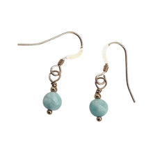 Load image into Gallery viewer, Natural Hemimorphite Rose Gold 14kgf Earrings | 1 1/2" Long | Blue | 1 Pair |
