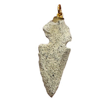 Load image into Gallery viewer, Sandstone Carved Arrowhead Pendant | 1 3/4" Long | Grey | 1 Pendant |
