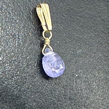 Load image into Gallery viewer, Tanzanite 14K Gold Filled Wire Wrap Pendant | Lavender | 1 inch Long |

