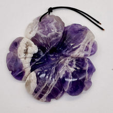 Load image into Gallery viewer, Amethyst Carved Pendant Flower | 55x8mm | Purple White | 1 Bead |
