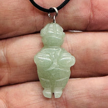 Load image into Gallery viewer, Aventurine Stone Goddess of Willendorf Pendant Necklace | 3/4&#39; Long | Green |
