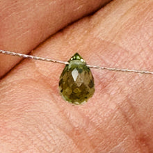 Load image into Gallery viewer, Premium Pistachio Green Sapphire Briolette Bead Faceted Natural Gemstone
