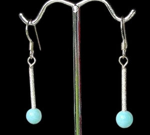 Seafoam Peruvian Opal & Sterling Silver Earrings 6134