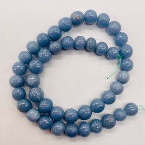 Angelite 16" Round Bead Strand | 10mm | Blue | 42 beads |