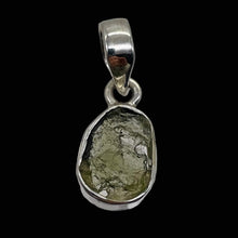 Load image into Gallery viewer, Moldavite 8.6ct Sterling Silver Oval Pendant | 7/8&quot; Long | Green | 1 Pendant |

