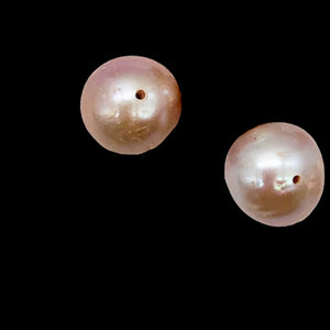 Sweet Natural Lavender Pink 10mm to 9mm Pearls | 10mm | Pink | Round | 2 Pearls|