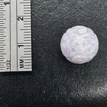 Load image into Gallery viewer, Jade AAA Carved Round Bead | 12mm | Lavender | 1 Bead
