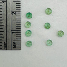 Load image into Gallery viewer, Brazilian Emerald Faceted Rondelle Beads 1.25 Ct Green 3mm 8 Pieces
