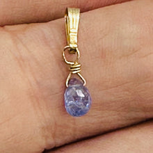 Load image into Gallery viewer, Tanzanite 14K Gold Filled Wire Wrap Pendant | Lavender | 1 inch Long |
