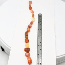 Load image into Gallery viewer, Botswana Nugget Bead Half-Strand | 9x7x6mm to 15x8x4mm | Orange | ~16 Bds |
