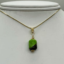 Load image into Gallery viewer, Gaspeite AAA 14K Gold Filled Pendant | 3/4&quot; Long | Green, Brown |
