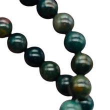 Load image into Gallery viewer, Bloodstone, Heliotrope Round Bead Strand | 8mm | Green, Red | 47 Beads |
