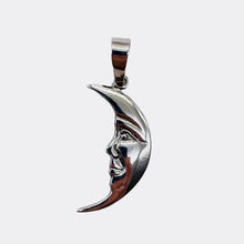 Load image into Gallery viewer, Man in the Moon Sterling Silver Charm | 1 1/4&quot; Long | Silver | 1 Pendant |
