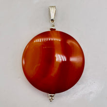 Load image into Gallery viewer, Carnelian 2&quot; Long Round Pendant | 40mm (Carnelian) | Orange | 1 Pendant |
