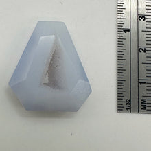 Load image into Gallery viewer, Chalcedony Druzy 31ct Designer Cut Pendant Bead| 26x21x8 | Blue|1 Pendant Bead |
