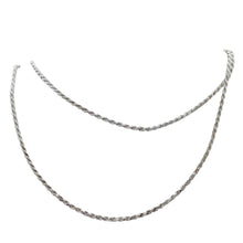 Load image into Gallery viewer, 2mm Rope Solid Sterling Silver Italian Made Necklace | 36 Inch | 9.5 Grams |
