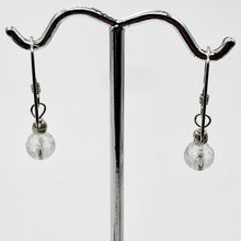Load image into Gallery viewer, Crystal Carved Lotus Sterling Silver Drop Earrings| 1" Long | Clear | 1 Earrings
