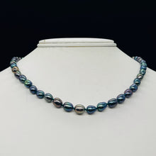 Load image into Gallery viewer, Fab Blue Peacock Freshwater Pearl &amp; 14Kgf 26 inches Strand/String Necklace 9811
