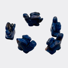 Load image into Gallery viewer, 2 Sodalite Dinosaur Stegosaurus Animal Beads | 21x11x8mm | Blue White
