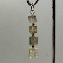 Load image into Gallery viewer, Natural Watermelon Tourmaline 14K Gold Filled Pendant | Pale Green, Clear, Pink|
