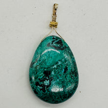 Load image into Gallery viewer, USA Natural Chyrsocolla 14K Gold Filled Pendant | Green, Blue | 2 1/4&quot; Long |
