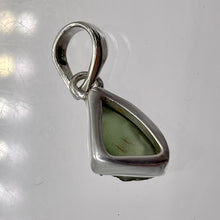 Load image into Gallery viewer, Moldavite 10.23ct Sterling Silver Triangle Pendant| 7/8&quot; Long | Green| 1 Pendant
