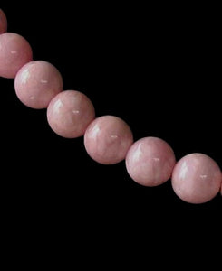 12 Pink Rhodochrosite 6mm Round Beads