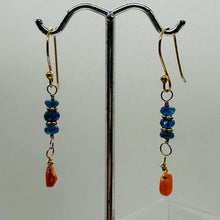 Load image into Gallery viewer, Dazzle Blue Apatite and Opal 22K Vermeil Earrings 300490A
