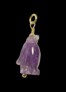 Darling! Amethyst Penguin Vermeil Pendant 509273AMG